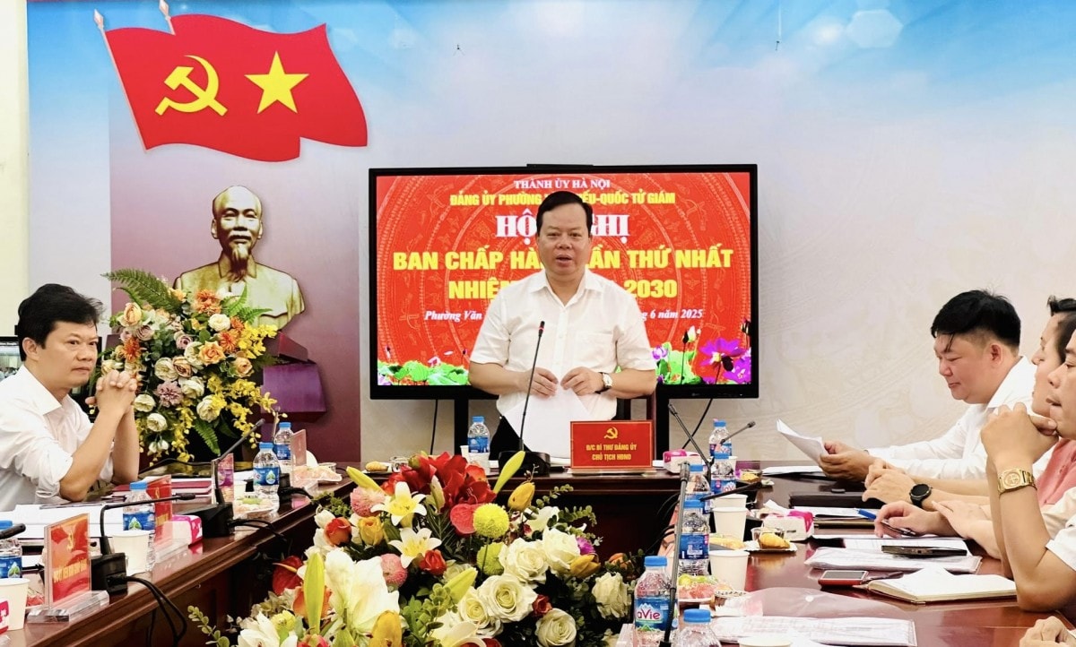 Phường Văn Miếu - Quốc Tử Giám (mới) vận hành thử nghiệm Hội nghị Ban Chấp hành lần thứ I