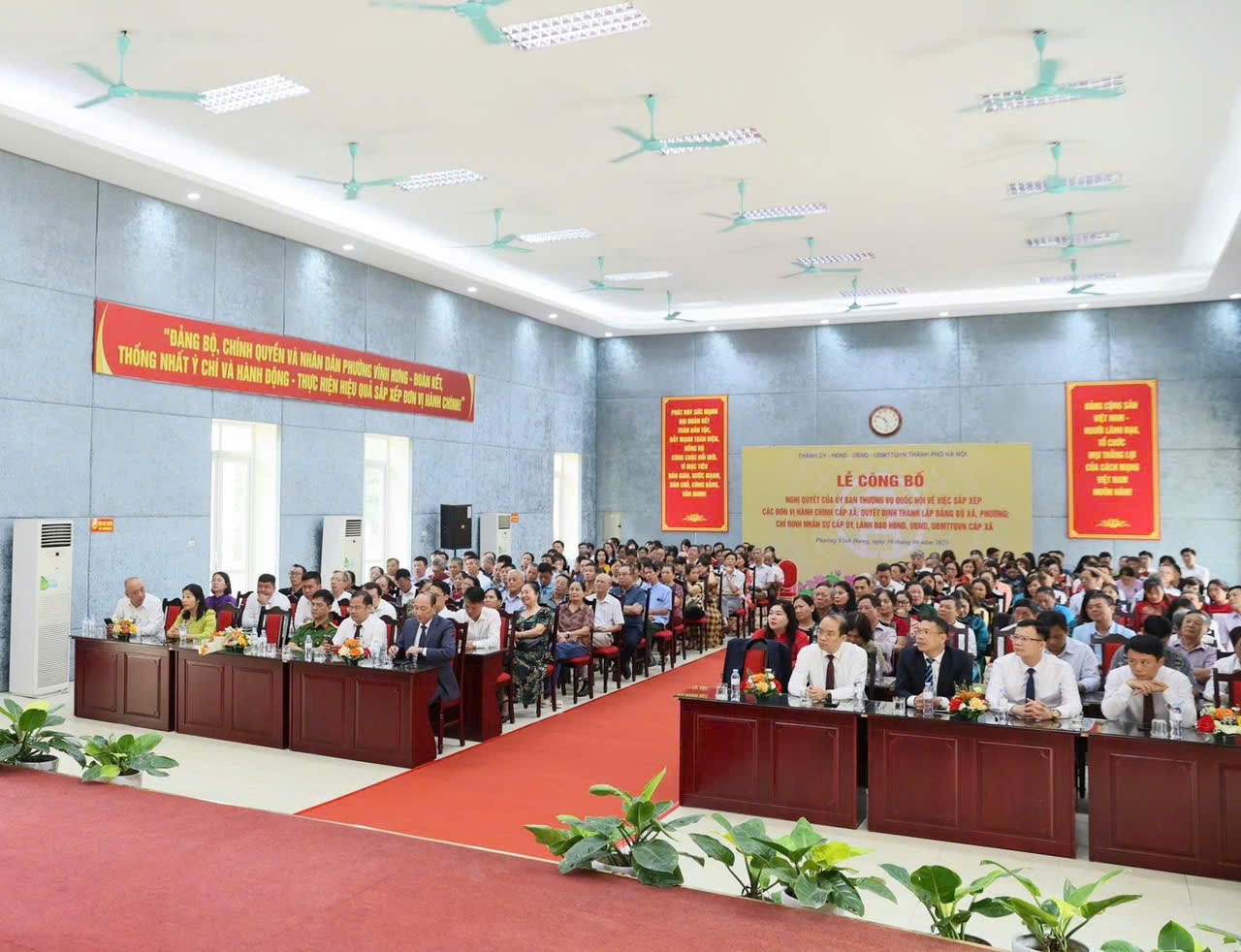 Điểm cầu phường Vĩnh Hưng. Ảnh: VH