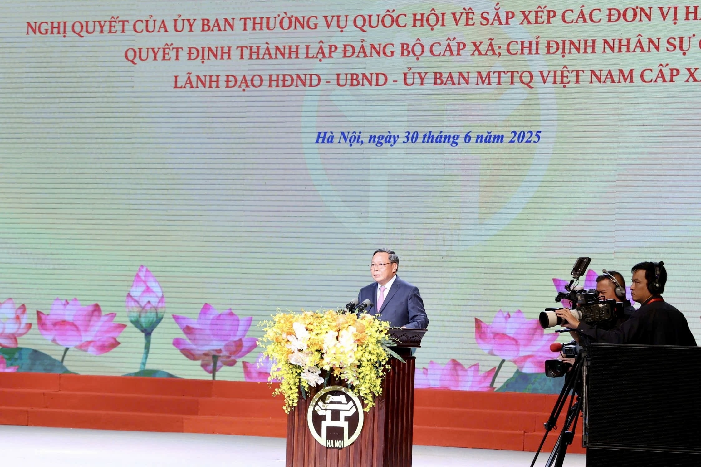 Hà Nội long trọng tổ chức Lễ công bố sắp xếp đơn vị hành chính