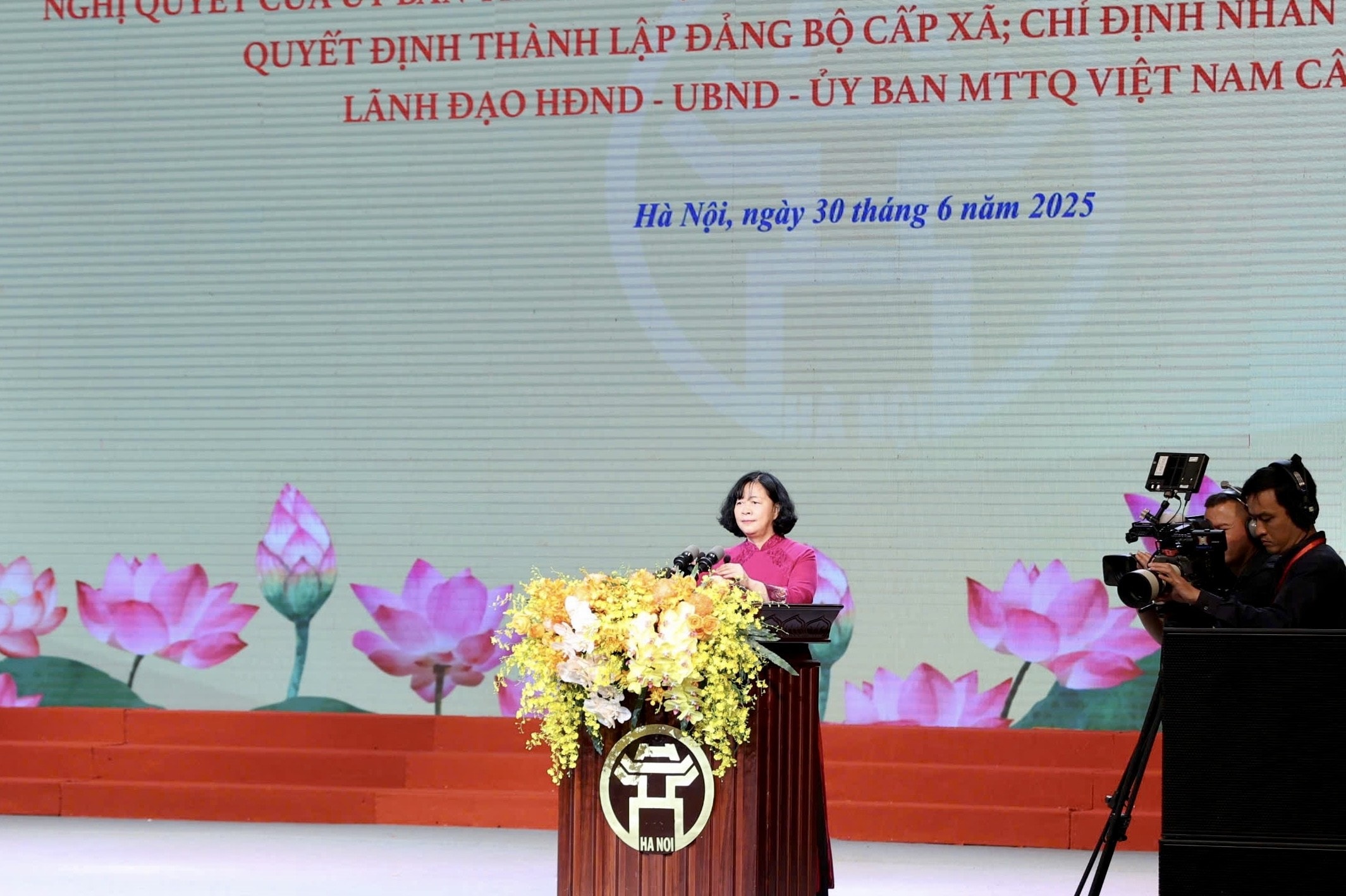 Hà Nội long trọng tổ chức Lễ công bố sắp xếp đơn vị hành chính
