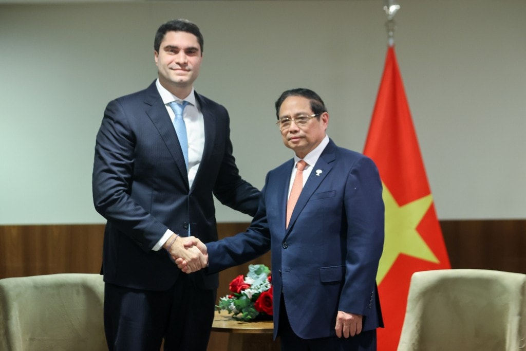 Thủ tướng Phạm Minh Chính làm việc với lãnh đạo Tập đoàn Vale - Ảnh: VGP/Nhật Bắc