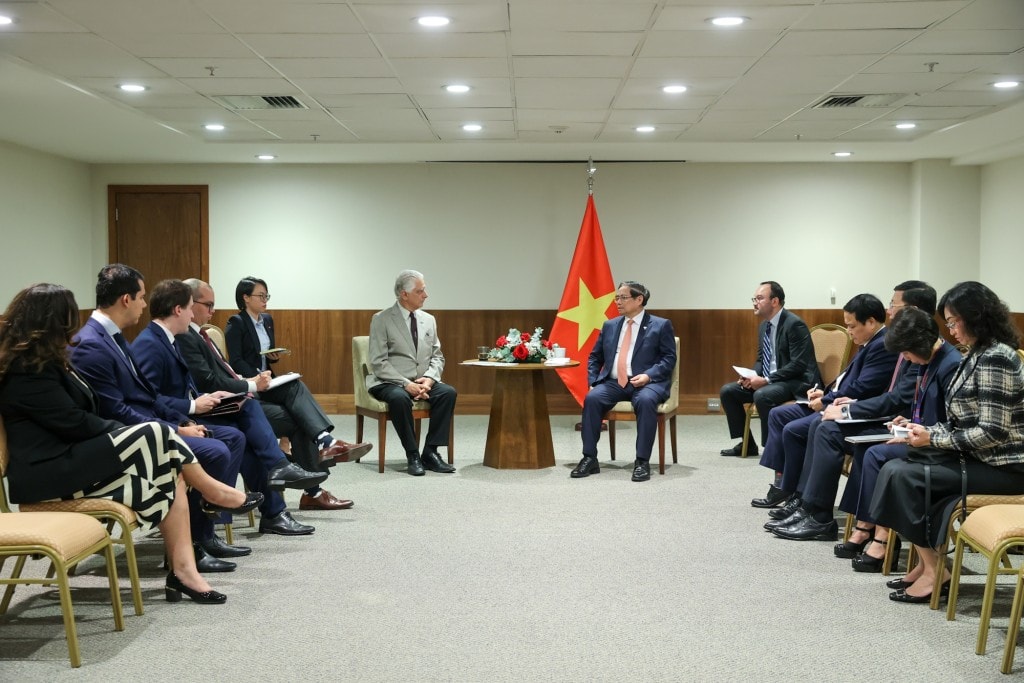 Thủ tướng Phạm Minh Chính thông tin về quan hệ hai nước, đặc biệt là trong lĩnh vực kinh tế - Ảnh: VGP/Nhật Bắc Thủ tướng Phạm Minh Chính thông tin về quan hệ hai nước, đặc biệt là trong lĩnh vực kinh tế - Ảnh: VGP/Nhật Bắc