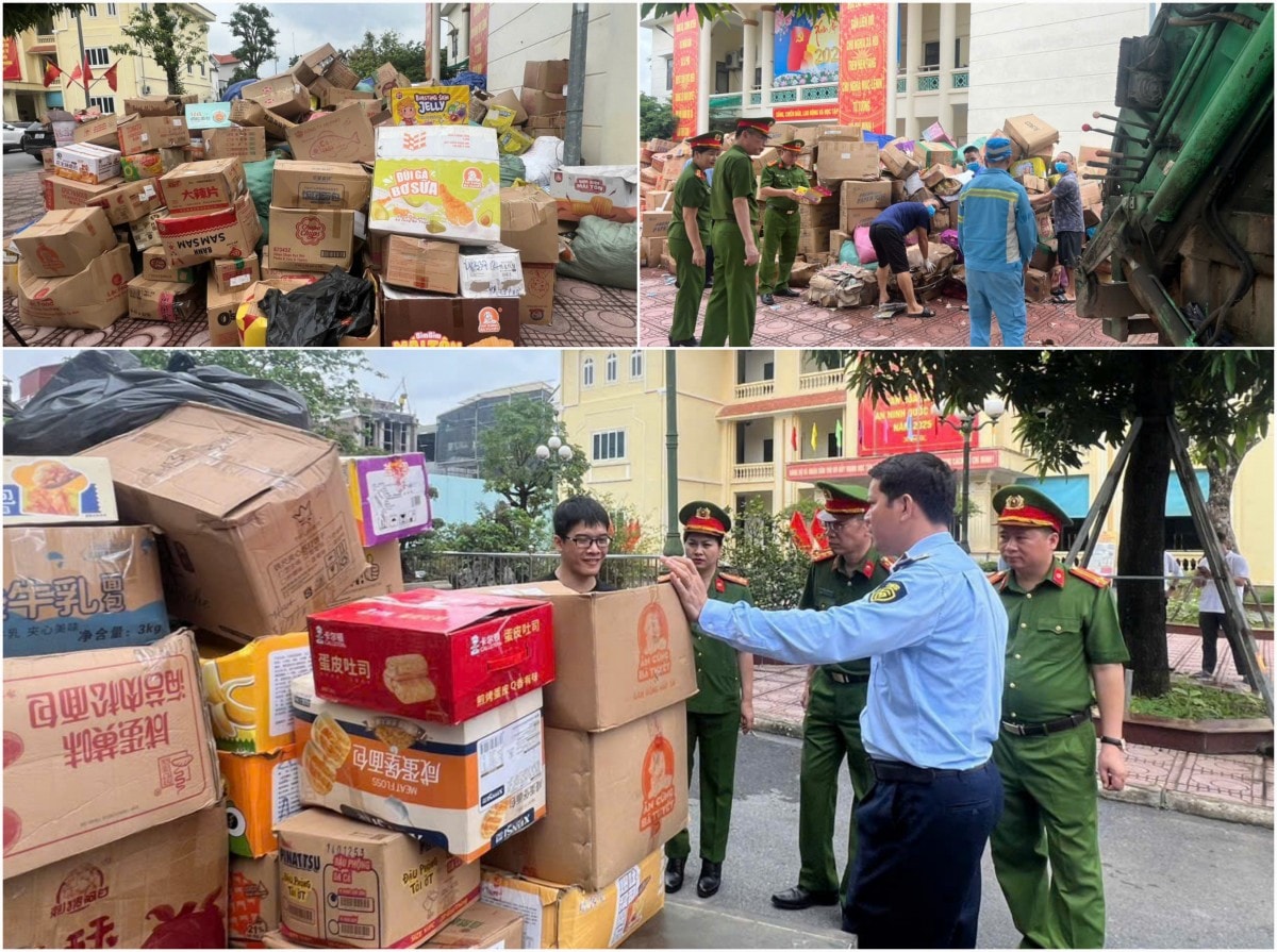 La Phù: Người dân tự nguyên giao nộp 25 tấn bánh kẹo, thực phẩm và hàng lậu La Phù: Người dân tự nguyên giao nộp 25 tấn bánh kẹo, thực phẩm và hàng lậu