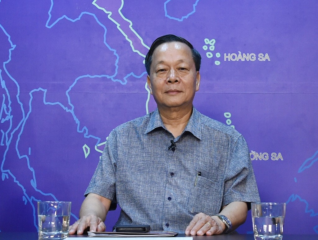 Trung tướng GS.TS. Nguyễn Xuân Yêm – Viện trưởng Viện An ninh phi truyền thống, Trường Quản trị và Kinh doanh, Đại học Quốc gia Hà Nội - Ảnh: VGP/Dương Tuấn