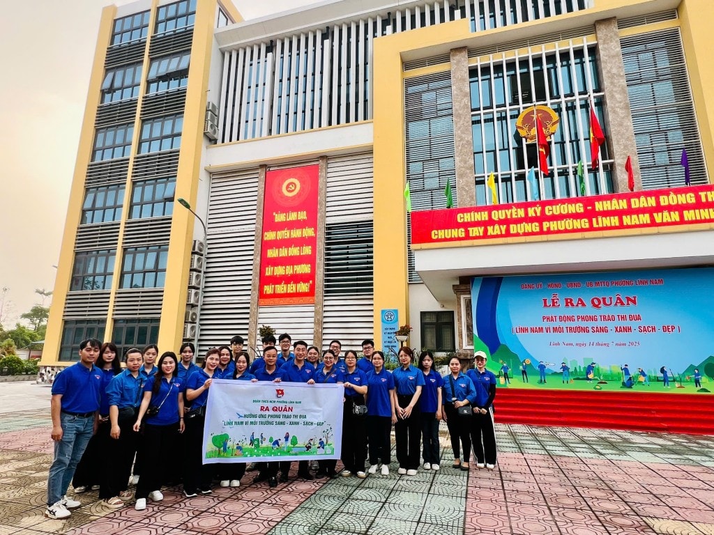 Đoàn thanh niên phường Lĩnh Nam hưởng ứng phong trào