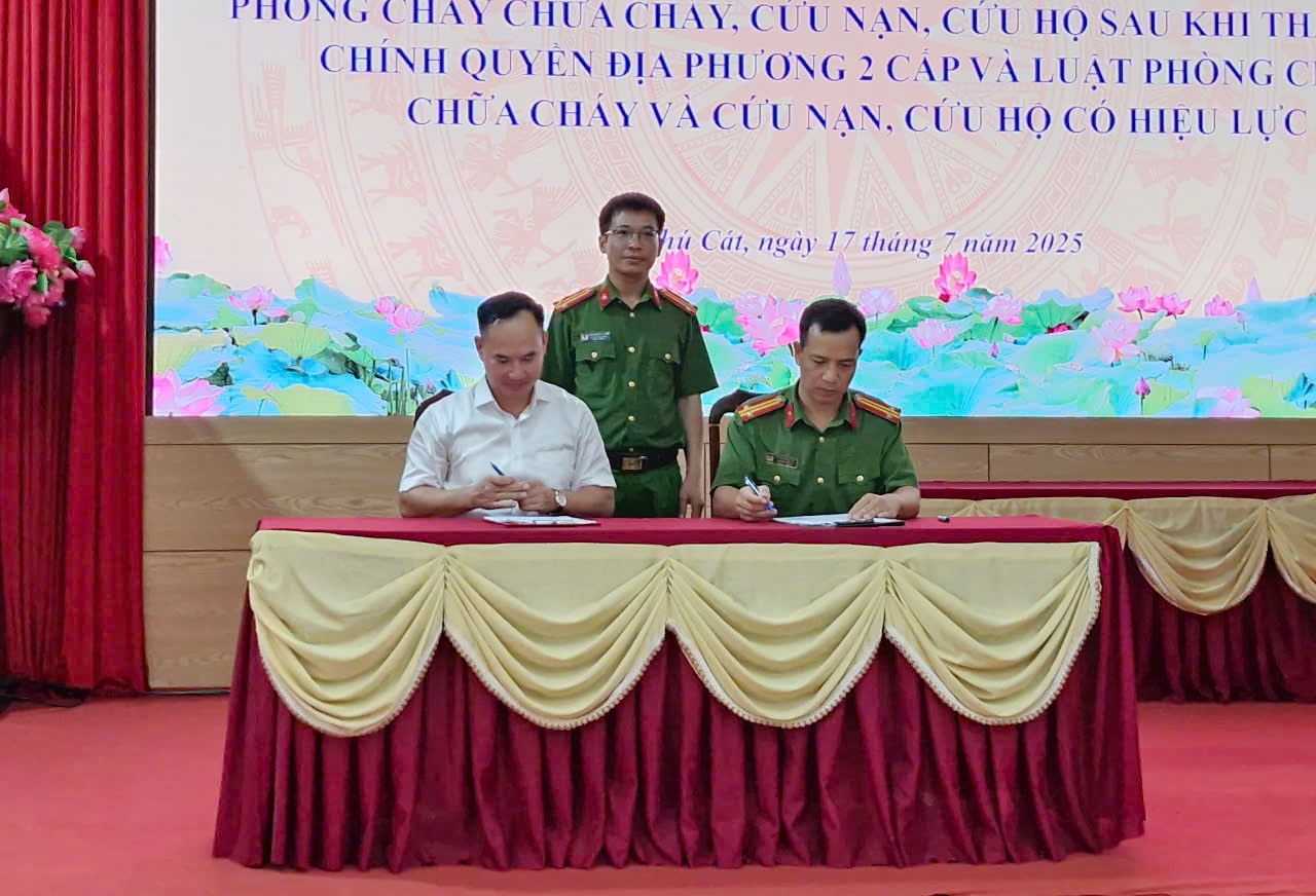 Xã Phú Cát nâng cao hiệu quả công tác phòng cháy, chữa cháy và cứu nạn, cứu hộ