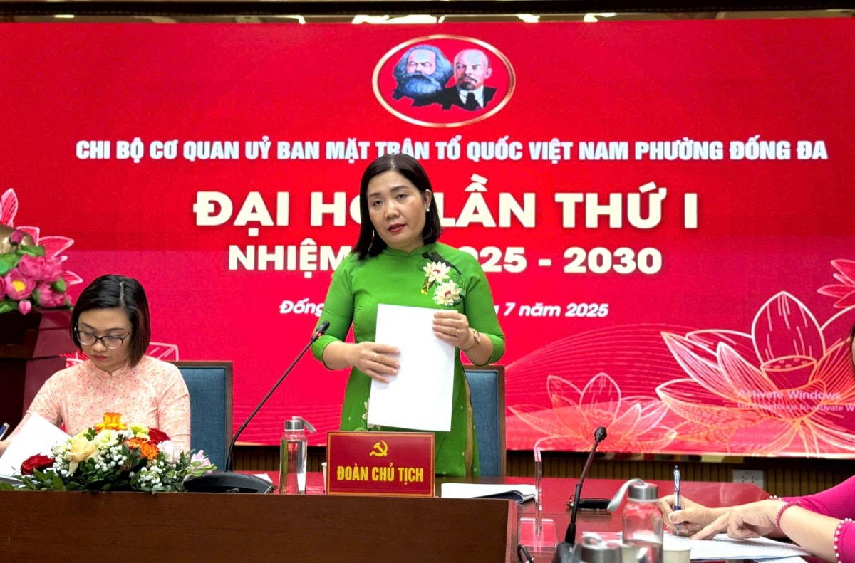Đại hội Chi bộ MTTQ Việt Nam phường Đồng Đa nhiệm kỳ 2025-2030: Đoàn kết, đổi mới vì sự phát triển địa phương