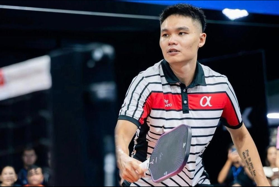 Tay vợt Trịnh Linh Giang hiện đang đứng đầu bảng xếp hạng pickleball châu Á. Ảnh BTC