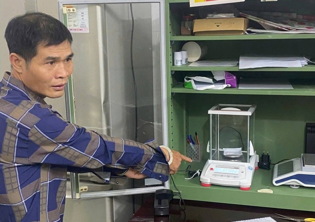 Đối tượng Chản tại cơ quan công an Đối tượng Chản tại cơ quan công an