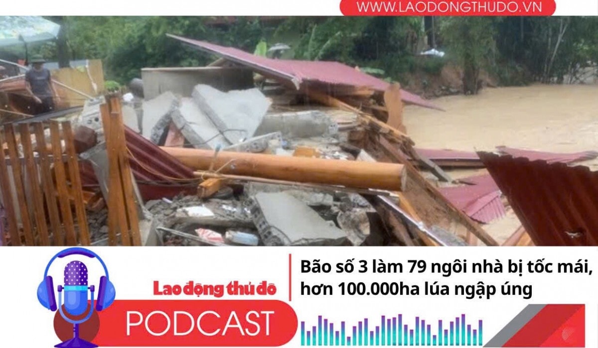Điểm những tin nổi bật sáng ngày 23/7/2025: Bão số 3 làm 79 ngôi nhà bị tốc mái, hơn 100.000ha lúa ngập úng