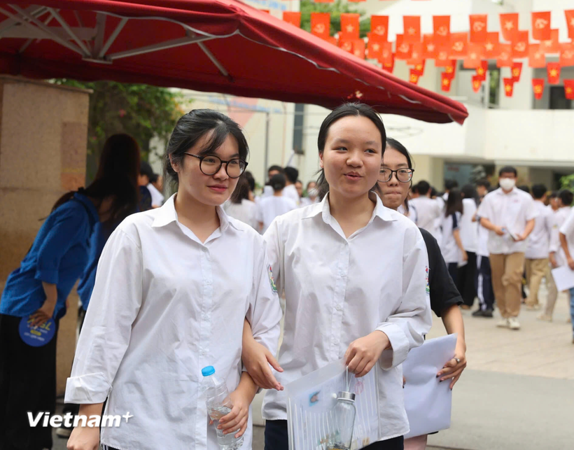 Thí sinh dự thi Tốt nghiệp Trung học phổ thông. (Ảnh: Hoài Nam/Vietnam+)