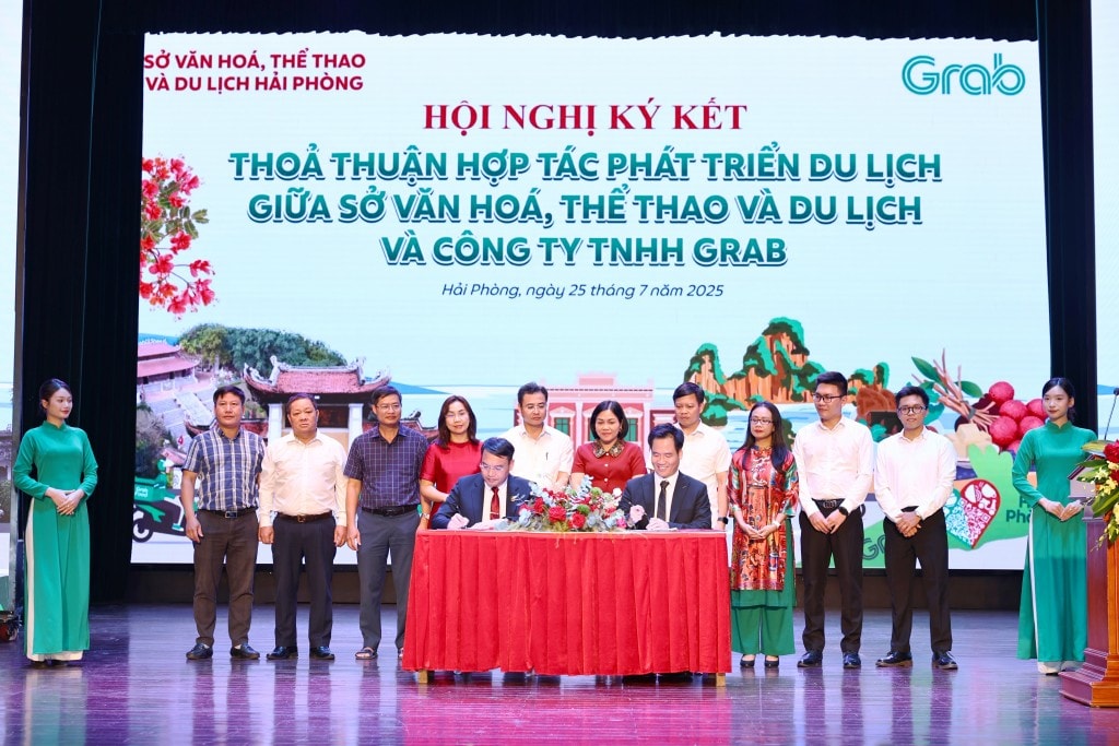 Sở Văn hoá, Thể thao và Du lịch Hải Phòng và Grab Việt Nam ký biên bản thỏa thuận hợp tác (1)
