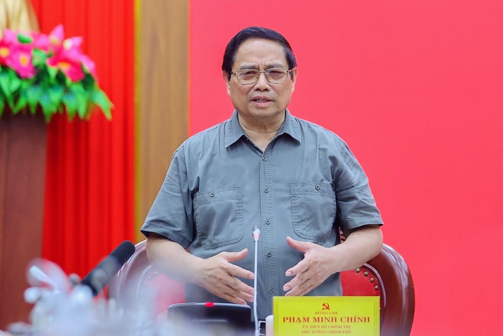 Thủ tướng Phạm Minh Chính phát biểu tại cuộc làm việc với Ban Thường vụ Tỉnh ủy Quảng Trị - Ảnh: VGP/Nhật Bắc Thủ tướng Phạm Minh Chính phát biểu tại cuộc làm việc với Ban Thường vụ Tỉnh ủy Quảng Trị - Ảnh: VGP/Nhật Bắc