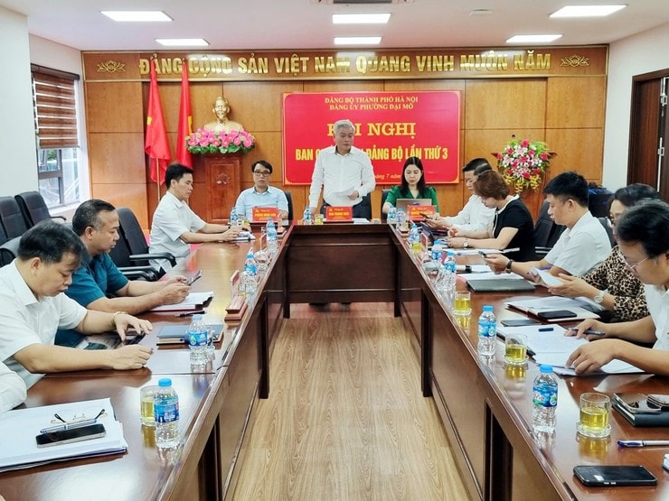 Hội nghị lần thứ 3 Ban chấp hành Đảng bộ phường Đại Mỗ. Ảnh K