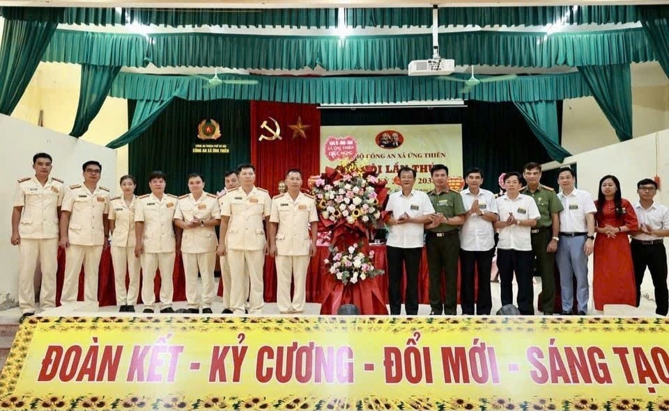 Đại hội Đảng bộ Công an xã Ứng Thiên lần thứ I: Vững định hướng phát triển trong giai đoạn mới