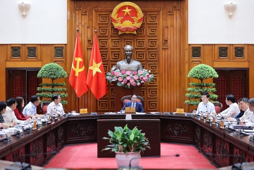 Ngày 22/7, Thủ tướng Phạm Minh Chính đã chủ trì cuộc họp cho ý kiến về Đề án xây dựng quốc gia khởi nghiệp - Ảnh VGP/Nhật Bắc