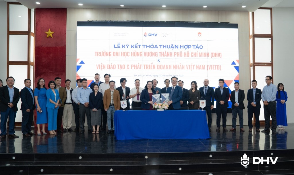  Trường Đại học Hùng Vương TP.HCM tiến hành ký kết Biên bản ghi nhớ hợp tác (MOU) với nhiều đối tác doanh nghiệp chiến lược, mở ra cơ hội hợp tác sâu rộng trong lĩnh vực AI và phát triển nguồn nhân lực