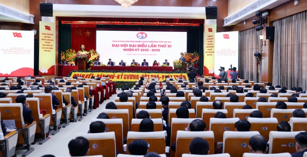 Tham dự Đại hội có 288 đại biểu ưu tú, đại diện cho ý chí, nguyện vọng của hơn 24.500 đảng viên trong toàn Đảng bộ Agribank - Ảnh: VGP/Đức Tuân