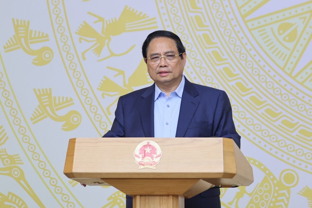 Thủ tướng Chính phủ Phạm Minh Chính chủ trì Phiên họp thứ 2 của Ban Chỉ đạo quốc gia về phát triển ngành công nghiệp bán dẫn - Ảnh: VGP/Nhật Bắc