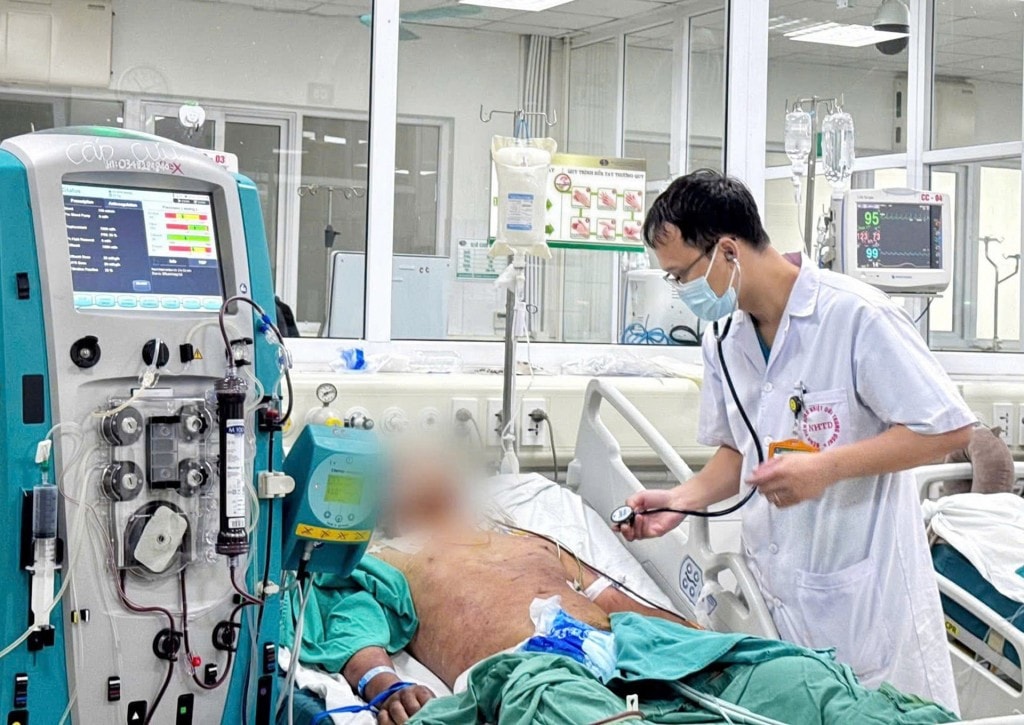 Bệnh nhân nhiễm vi khuẩn liên cầu lợn sau khi ăn tiết canh được điều trị tại Bệnh viện Bệnh Nhiệt đới Trung ương.