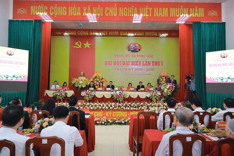 Quang cảnh Đại hội Đảng bộ xã Phúc Lộc