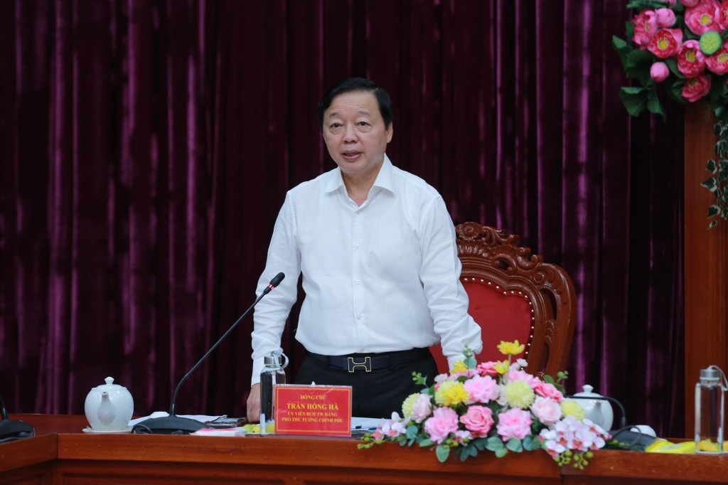 Phó Thủ tướng phát biểu kết luận cuộc làm việc - Ảnh: VGP/Minh Khôi