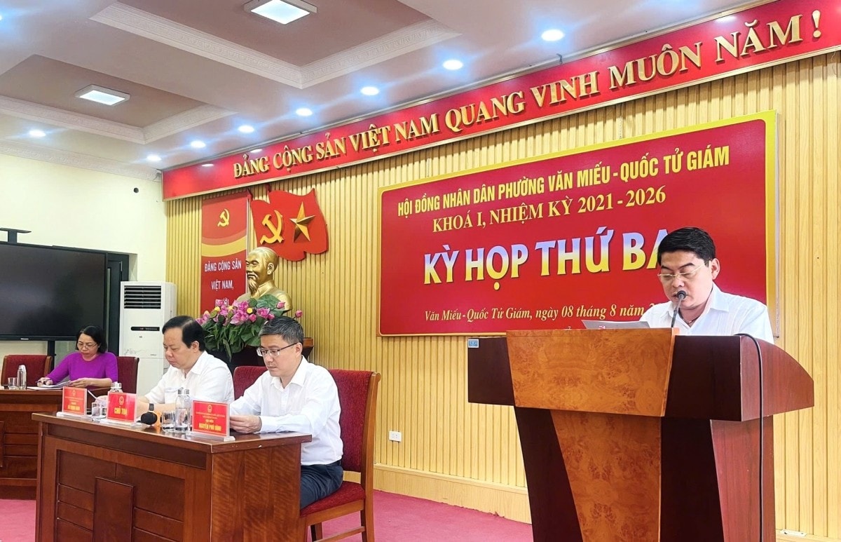 HĐND phường Văn Miếu - Quốc Tử Giám thông qua Nghị quyết về đổi tên tổ dân phố trên địa bàn phường