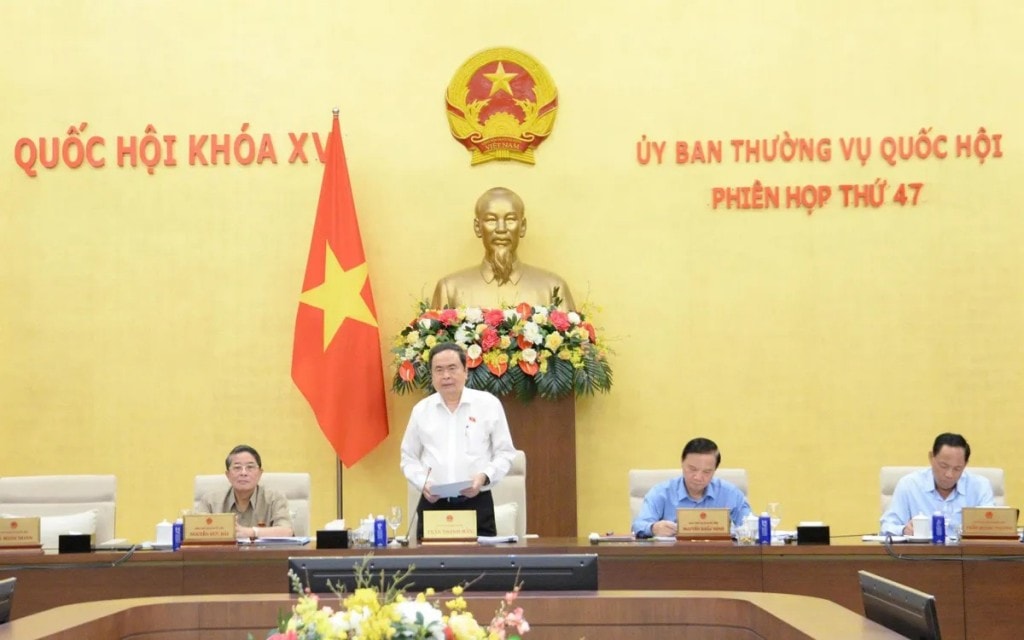 Chủ tịch Quốc hội Trần Thanh Mẫn phát biểu khai mạc phiên họp thứ 47 Ủy ban Thường vụ Quốc hội.
