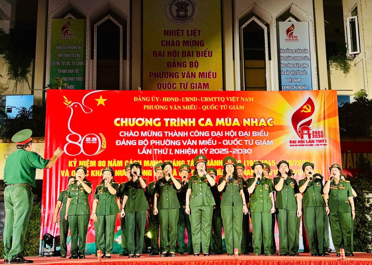 Đặc sắc chương trình văn nghệ chào mừng thành công Đại hội Đảng bộ phường Văn Miếu - Quốc Tử Giám lần thứ Nhất