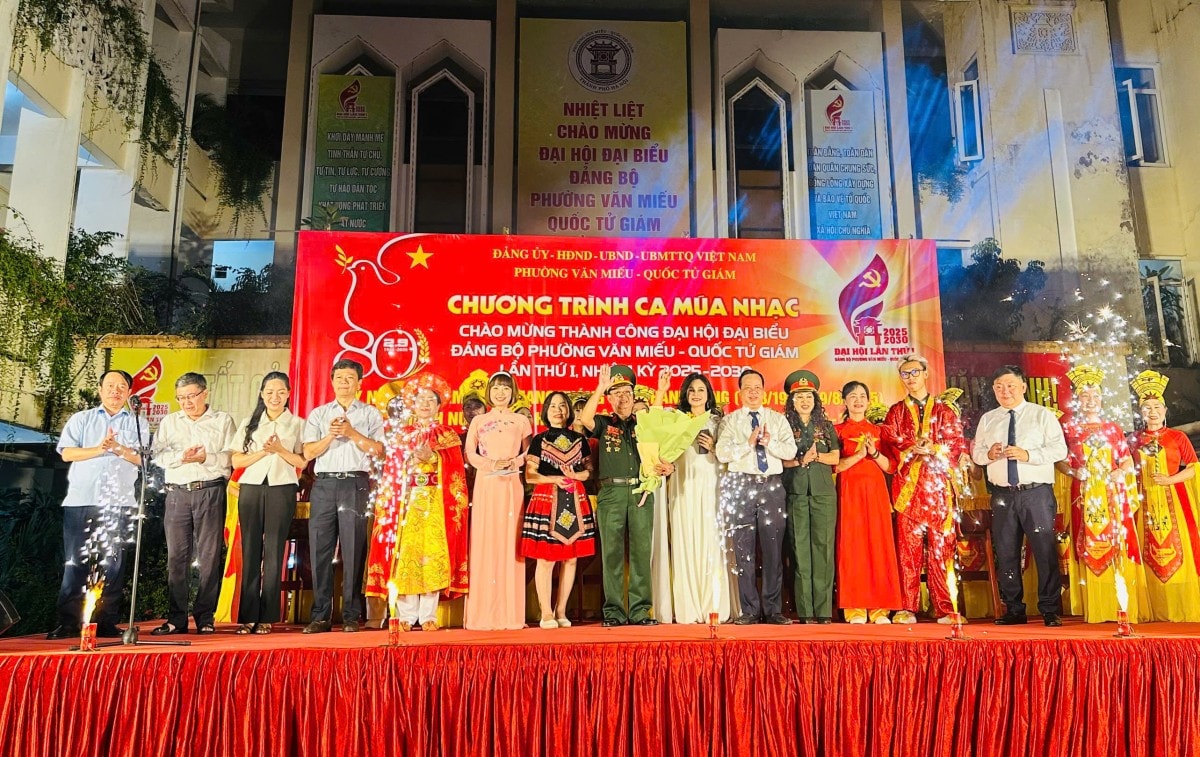 Đặc sắc chương trình văn nghệ chào mừng thành công Đại hội Đảng bộ phường Văn Miếu - Quốc Tử Giám lần thứ Nhất