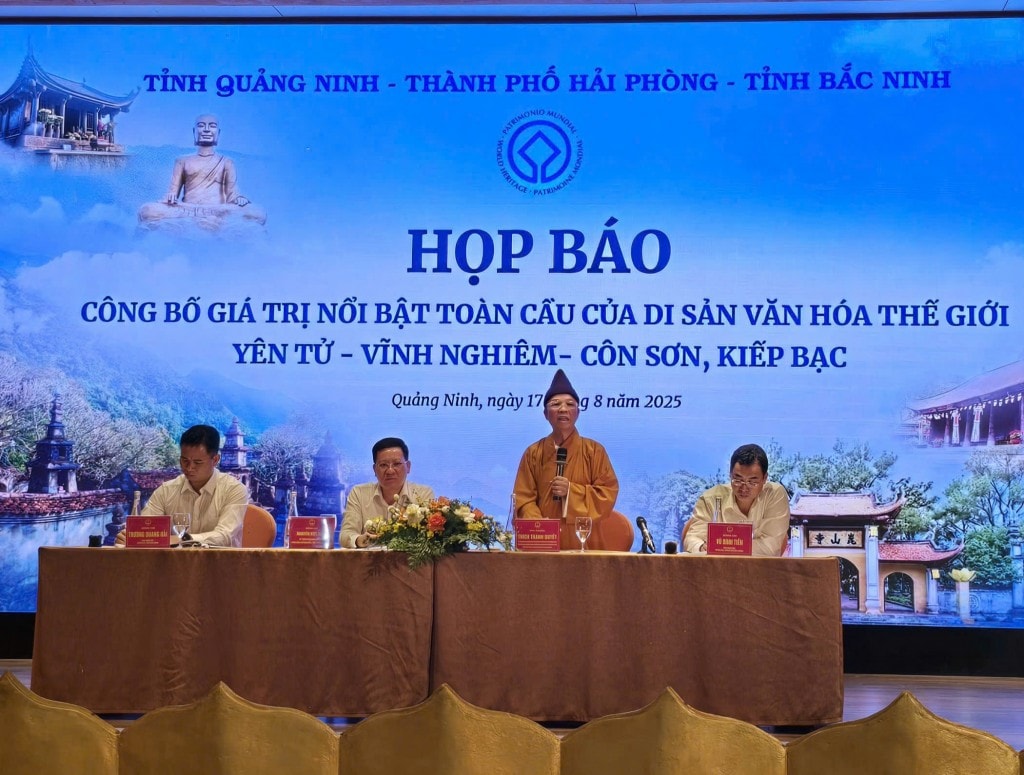 Quảng Ninh tổ chức họp báo công bố Yên Tử, Vĩnh Nghiêm, Côn Sơn - Kiếp Bạc là Di sản văn hóa thế giới.