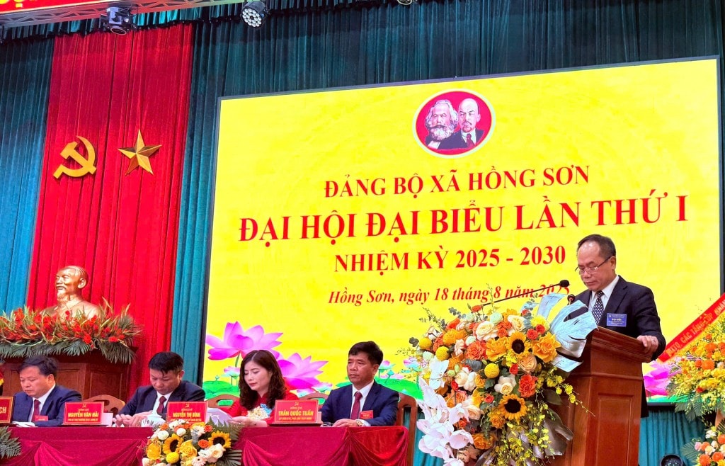 Đồng chí Nguyễn Thanh Tùng phát biểu chỉ đạo tại Đại hội