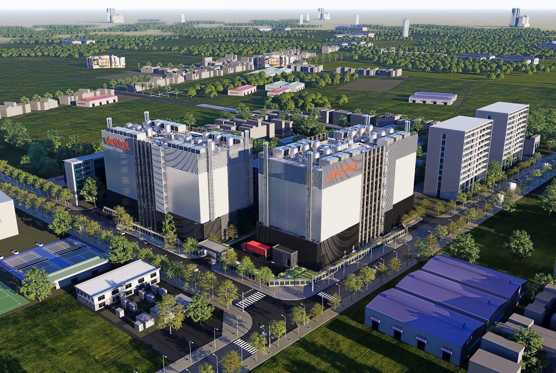 Trung tâm R&D Viettel tại Khu CNC Hoà Lạc. Ảnh: Viettel