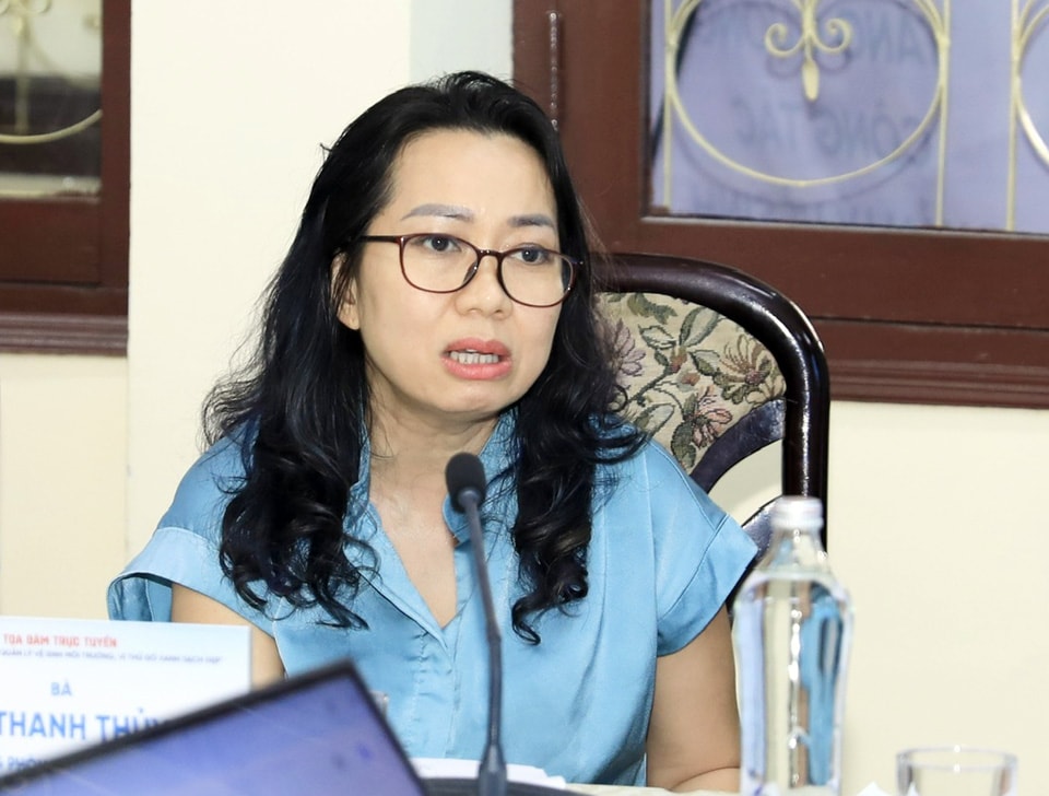 Bà Lê Thanh Thủy, Phó Trưởng phòng Quản lý môi trường (Sở Nông nghiệp và Môi trường Hà Nội). Ảnh: Quang Thái