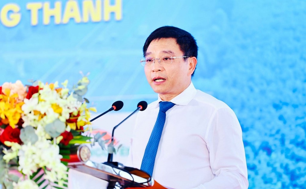 đồng chí Nguyễn Văn Thắng, Bộ trưởng Bộ Tài chính phát biểu tại buổi lễ (Ảnh: Báo Đồng Nai)