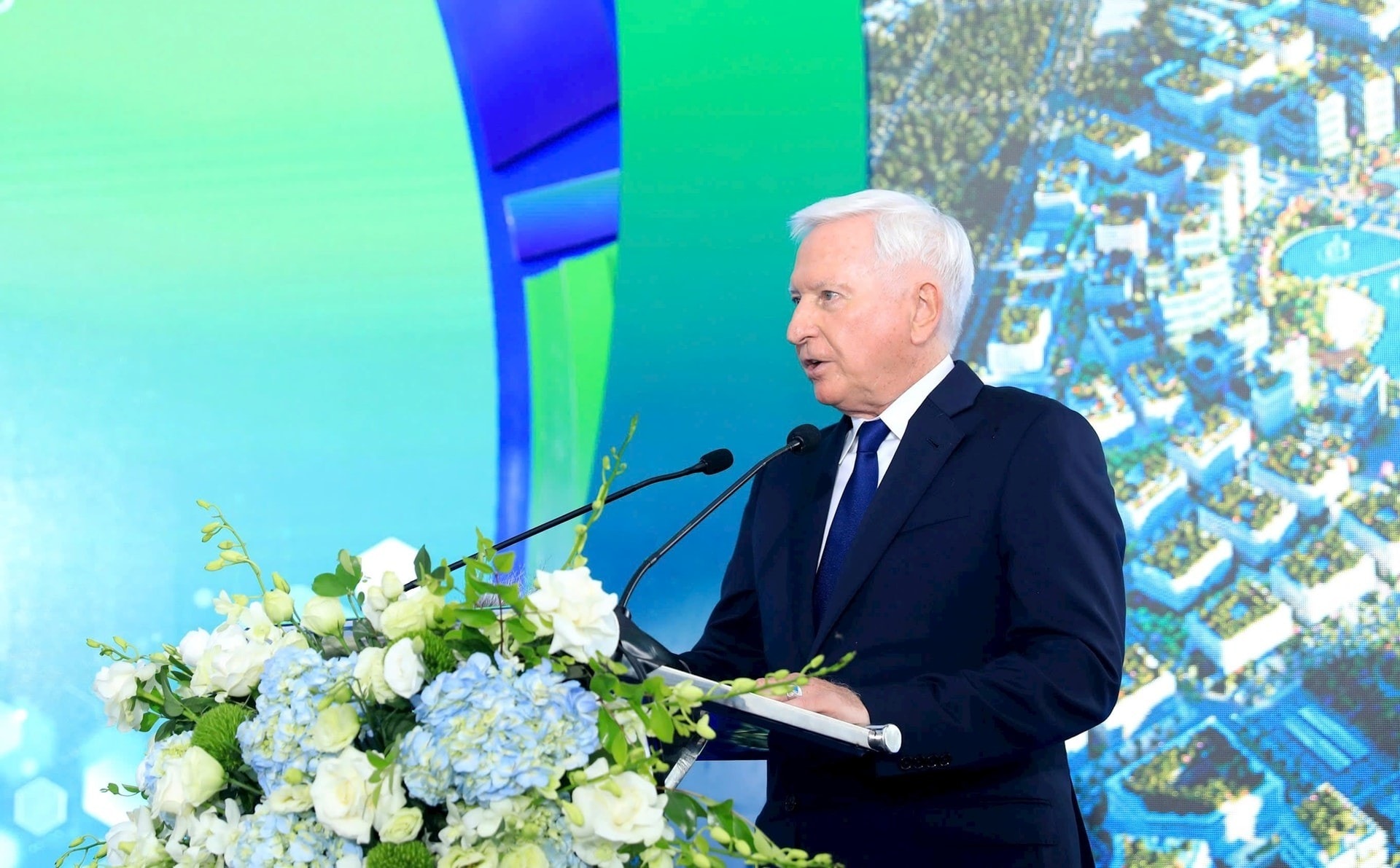 Ông Patrick Gerard McKillen, Chủ tịch Hội đồng quản trị Công ty cổ phần Pacific Land phát biểu. Ảnh: Nguyên Anh