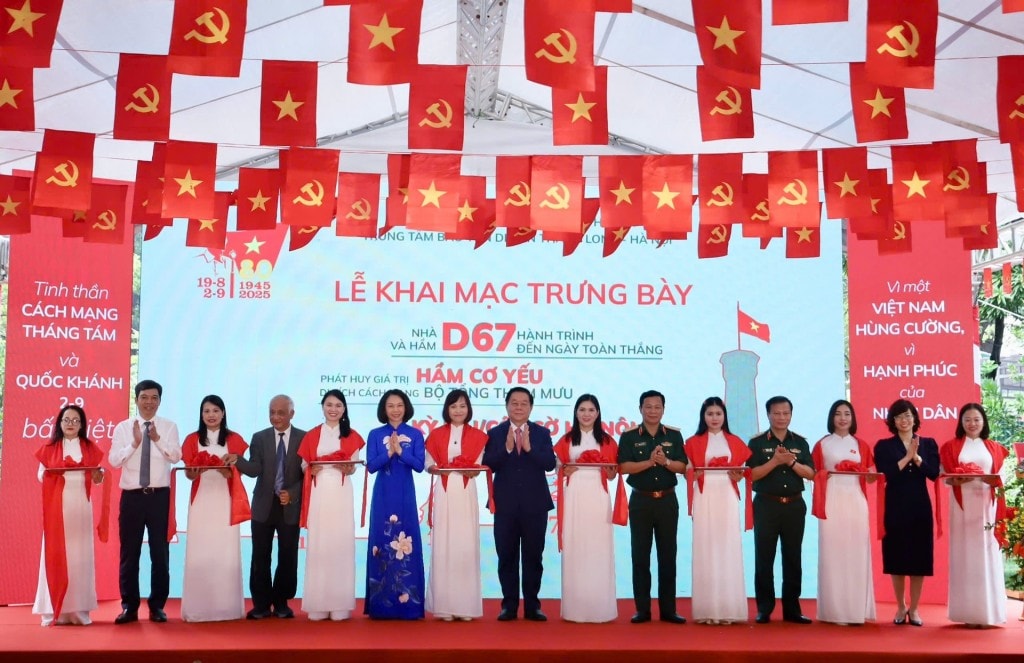 Khai mạc chuỗi trưng bày tại Hoàng thành Thăng Long (Ảnh: N.Khánh)