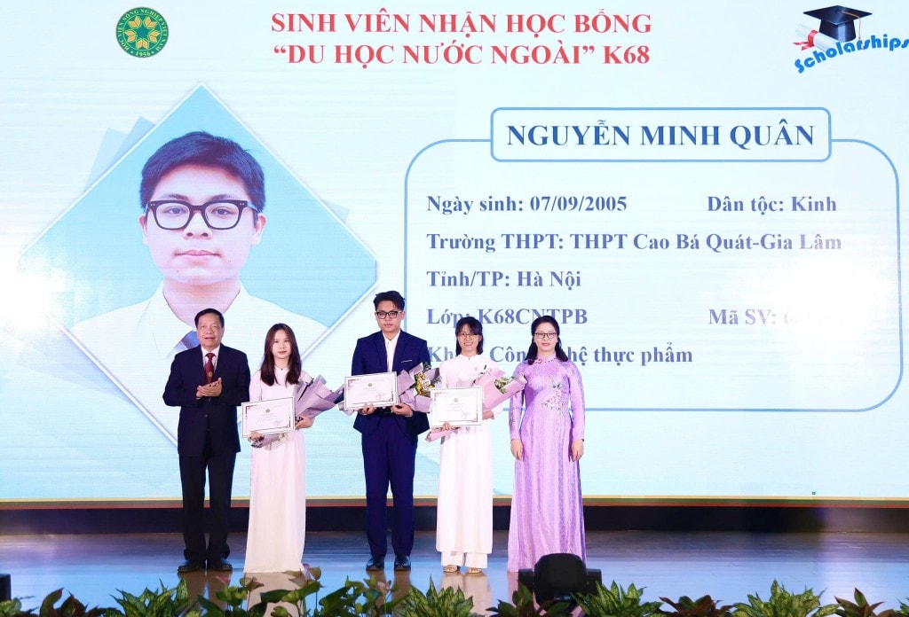 Sinh viên Học viện Nông nghiệp Việt Nam nhận học bổng đi học nước ngoài năm học 2023-2024