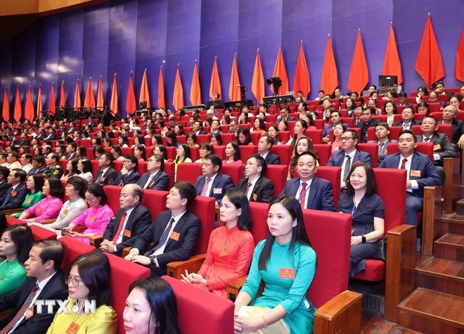 Các đại biểu dự Lễ kỷ niệm 80 năm thành lập Chính phủ. (Ảnh: TTXVN)