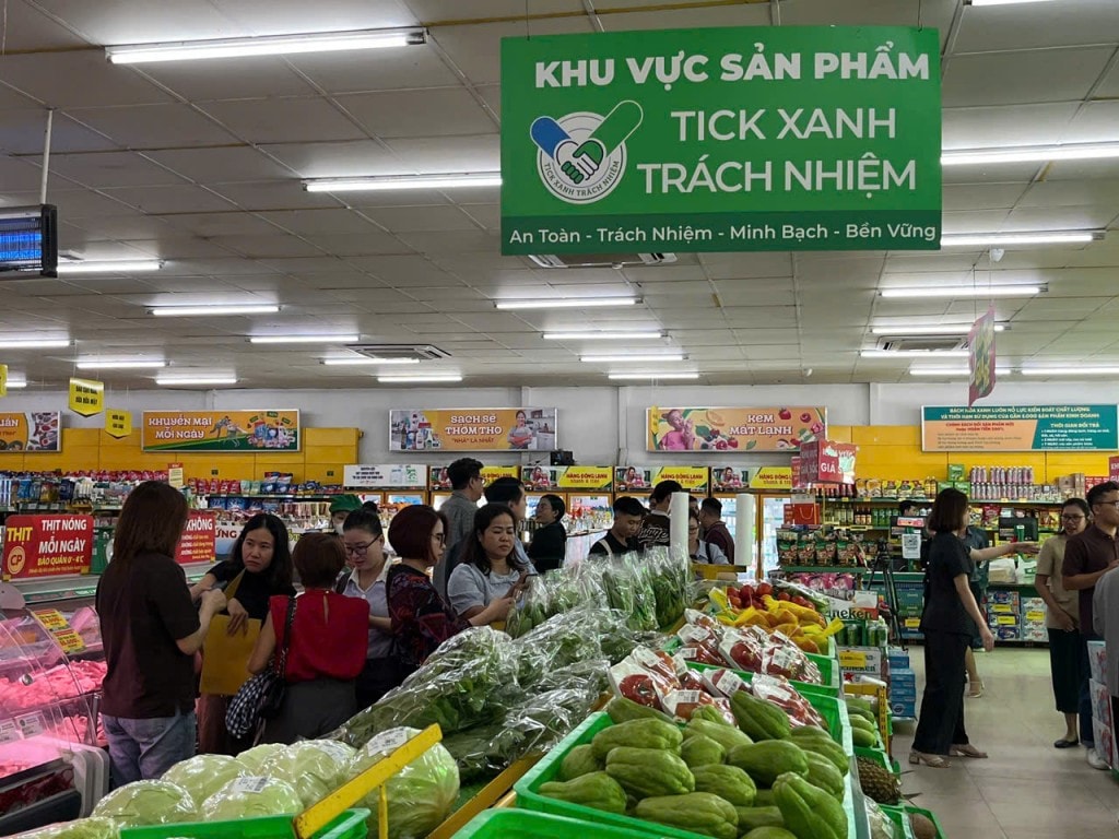 Chương trình sẽ có khu vực bán sản phẩm Tick xanh trách nhiệm 