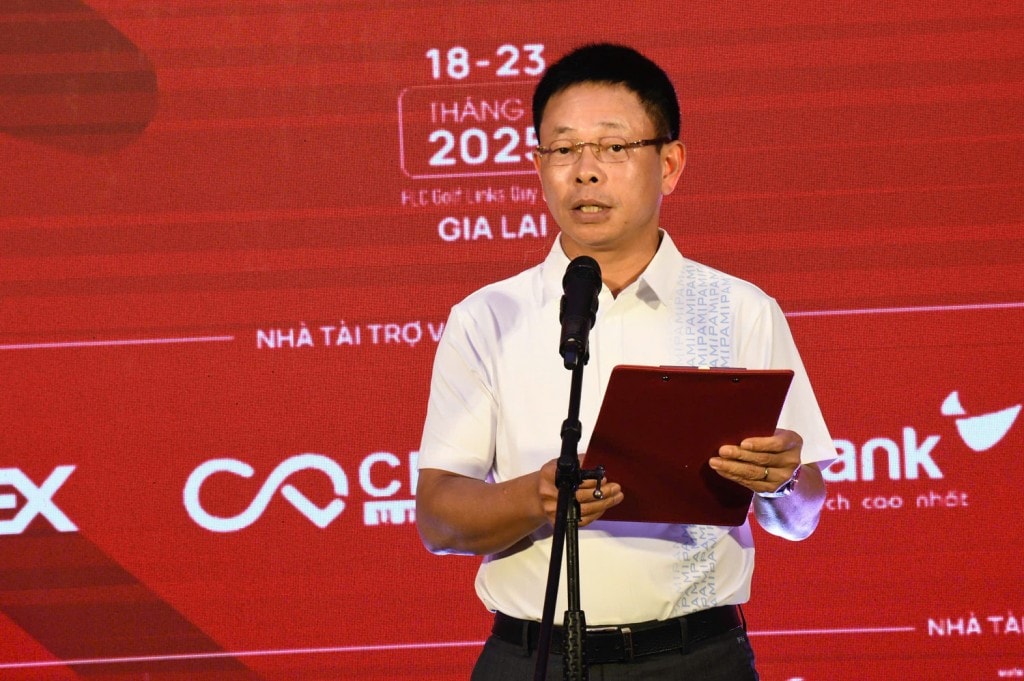 Phát biểu tại Lễ bế mạc Giải VIP (Pro – Am), nhà báo Phùng Công Sưởng - Tổng biên tập báo Tiền Phong, đồng Trưởng Ban tổ chức giải,