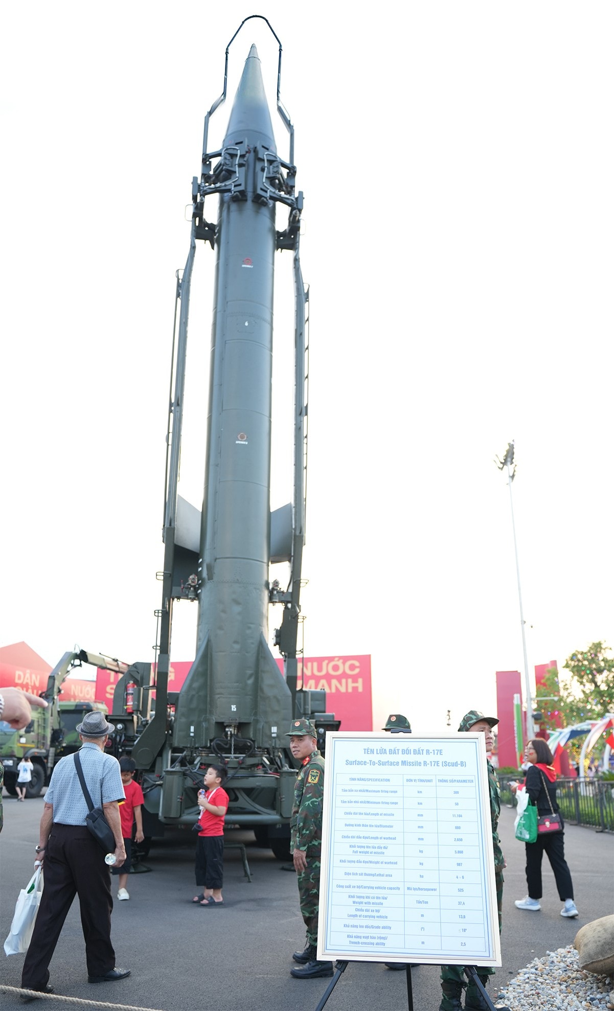 Tên lửa đất đối đất R-17E với tấm bắn xa 300 km