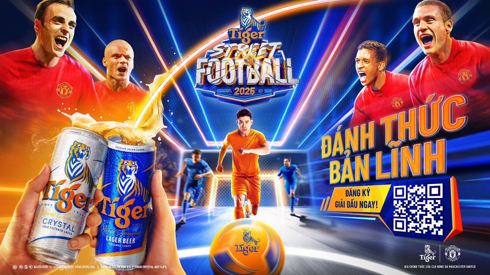 4 huyền thoại Manchester United sẽ góp mặt tại đêm chung kết Tiger Street Football 2025.