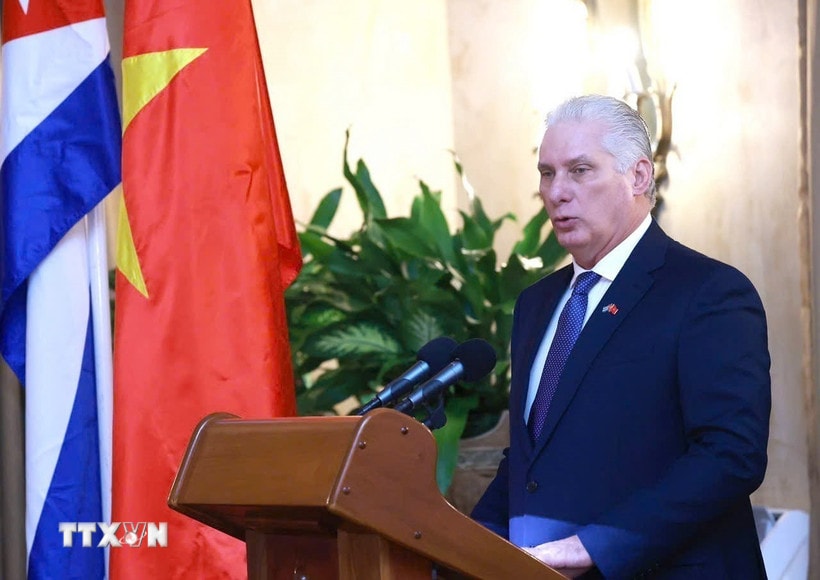 Bí thư Thứ nhất Ban Chấp hành Trung ương Đảng Cộng sản Cuba, Chủ tịch nước Cộng hòa Cuba Miguel Díaz-Canel Bermúdez. (Ảnh: Lâm Khánh/TTXVN)