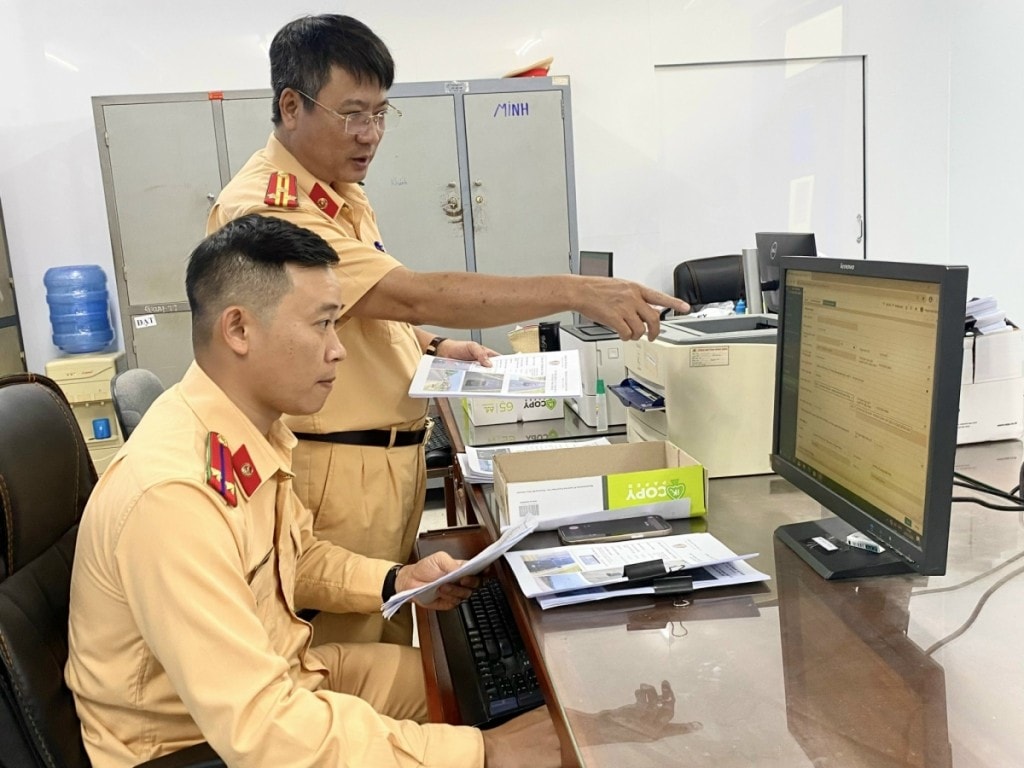 Phòng Cảnh sát giao thông (CSGT) - Công an tỉnh Gia Lai đề nghị đưa 2.258 phương tiện vào diện chặn đăng kiểm do chưa chấp hành nộp phạt vi phạm hành chính (Ảnh: CA)