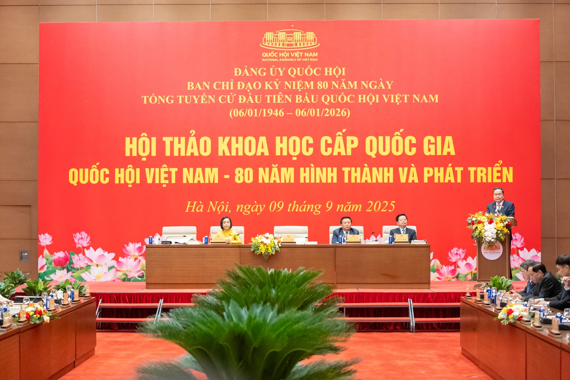 Chủ tịch Quốc hội Trần Thanh Mẫn bế mạc hội t. Ảnh: Phạm Thắng