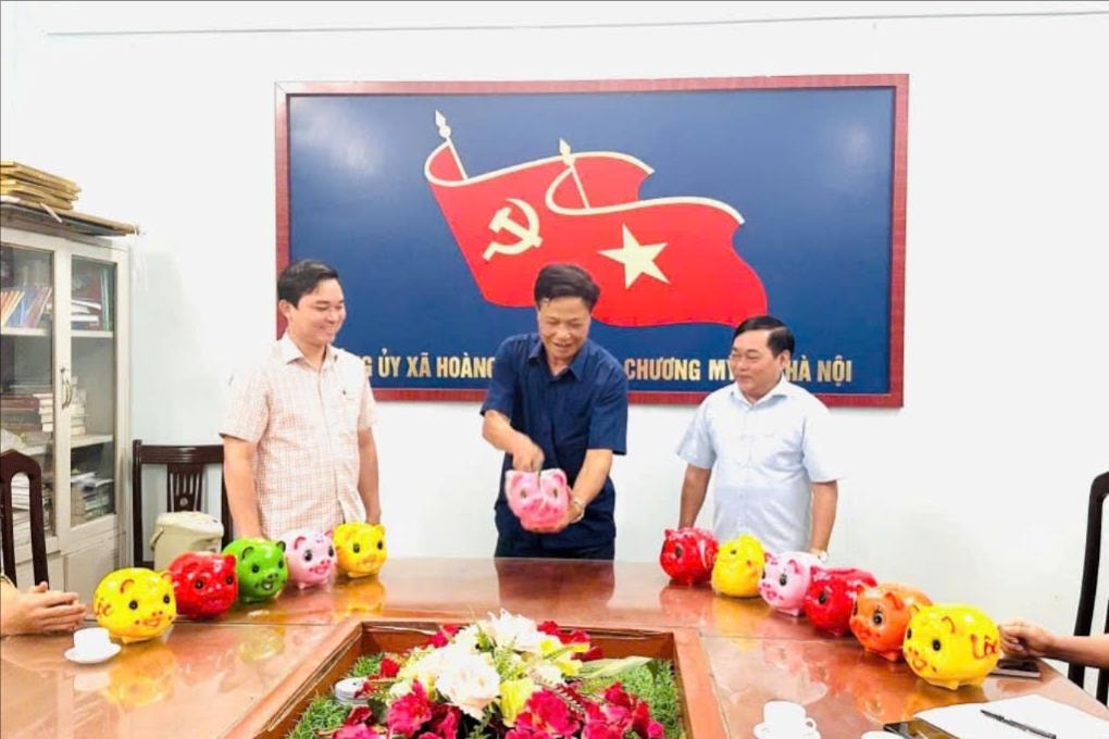 Mô hình nuôi lợn đất của người dân thôn An Hiền, xã Quảng Bị. Ảnh: Xã Quảng Bị