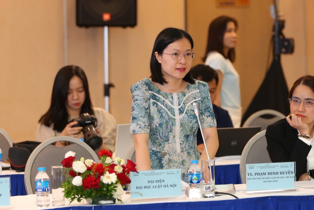 Tiến sỹ Phạm Minh Huyền (Trưởng Bộ môn SHTT, đại diện Đại học Luật Hà Nội) đề xuất bổ sung thẩm quyền hình sự cho Tòa SHTT