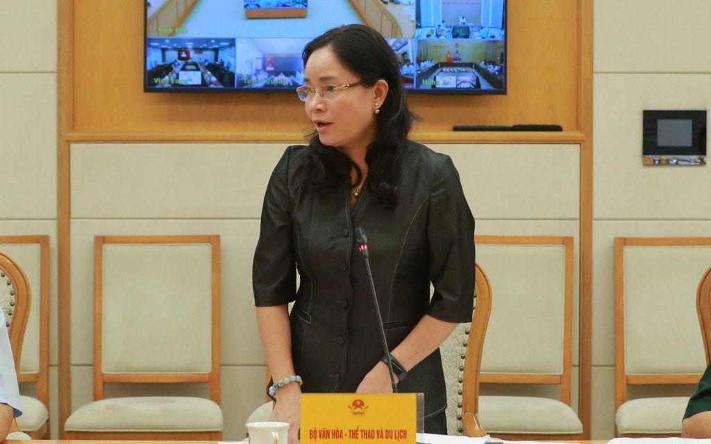 Đại biểu phát biểu ý kiến tại cuộc họp - Ảnh: VGP/Minh Khôi