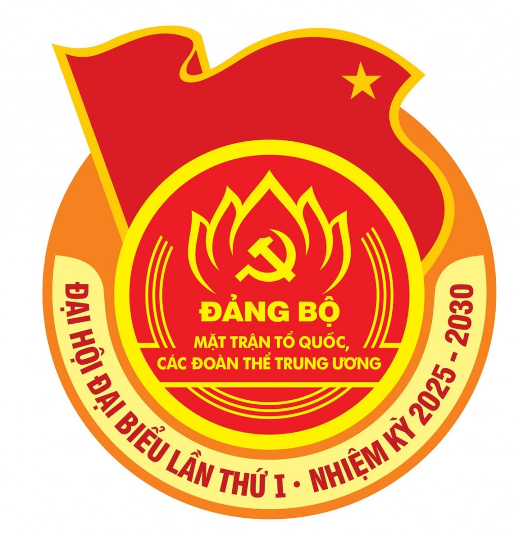 Logo Đại hội Đảng bộ MTTQ, các đoàn thể Trung ương. Ảnh: BTC cung cấp.